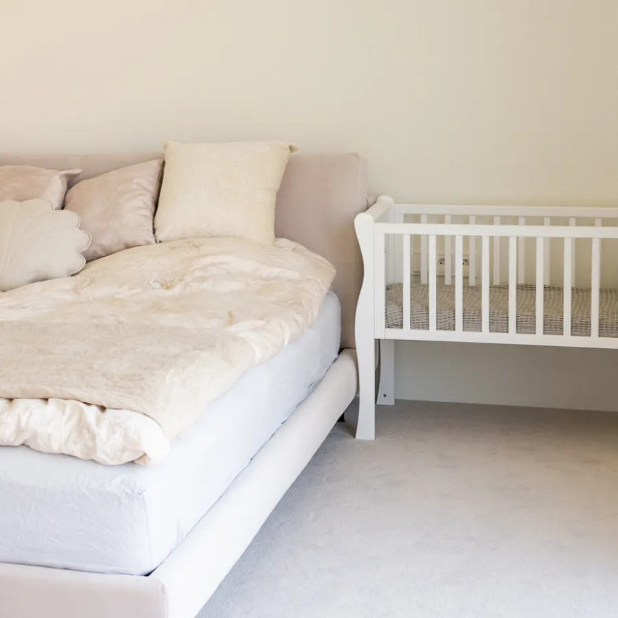 Pătuț Co-Sleeper Woodies Noble Crib 90x40 cm, Alb, 0-7 luni [2]