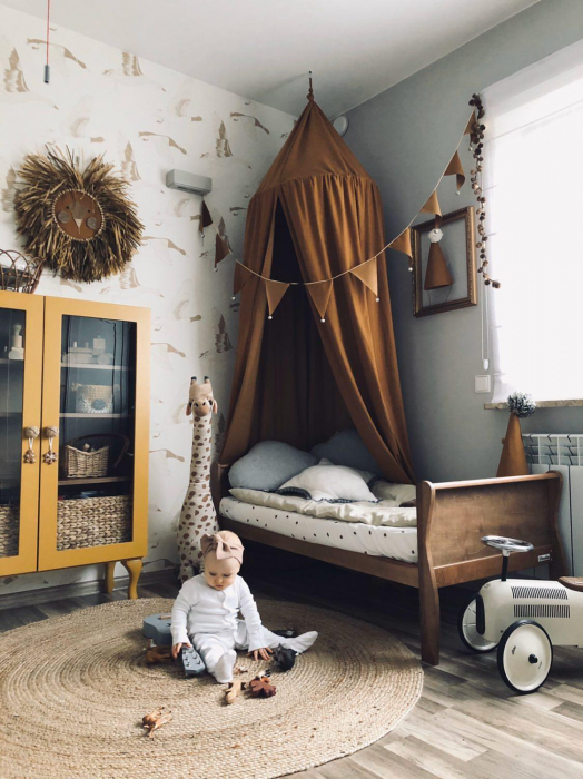 Patut din lemn masiv, transformabil pentru bebe si junior, Noble Vintage, 140 x 70 cm [11]