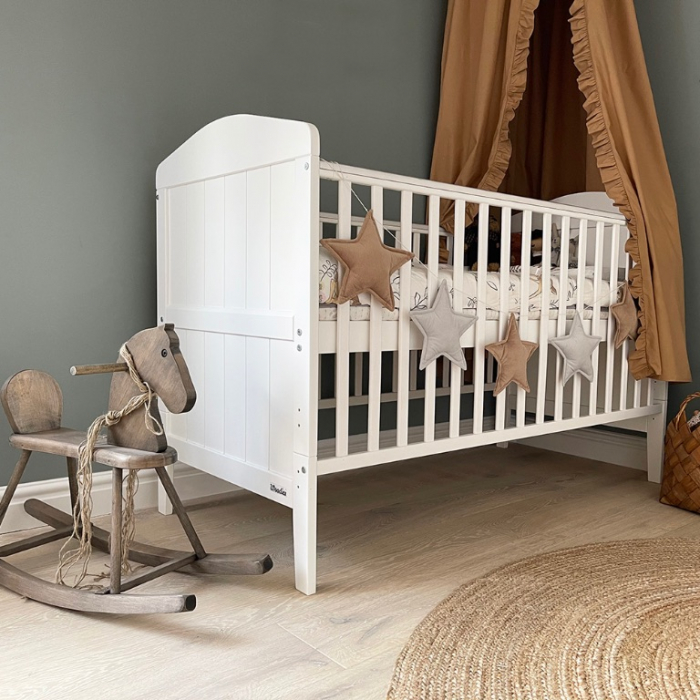 Patut din lemn masiv, transformabil pentru bebe si junior, Hampton 140 x 70 cm [6]