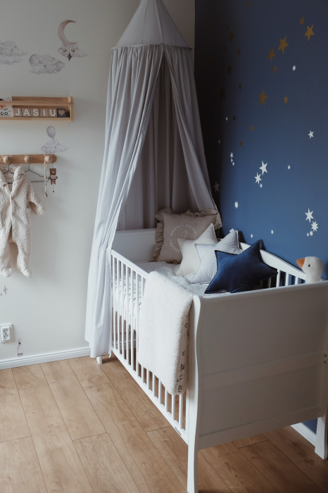 Patut din lemn pentru bebe, inaltime saltea reglabila, Noble Alb 120x60 cm [20]