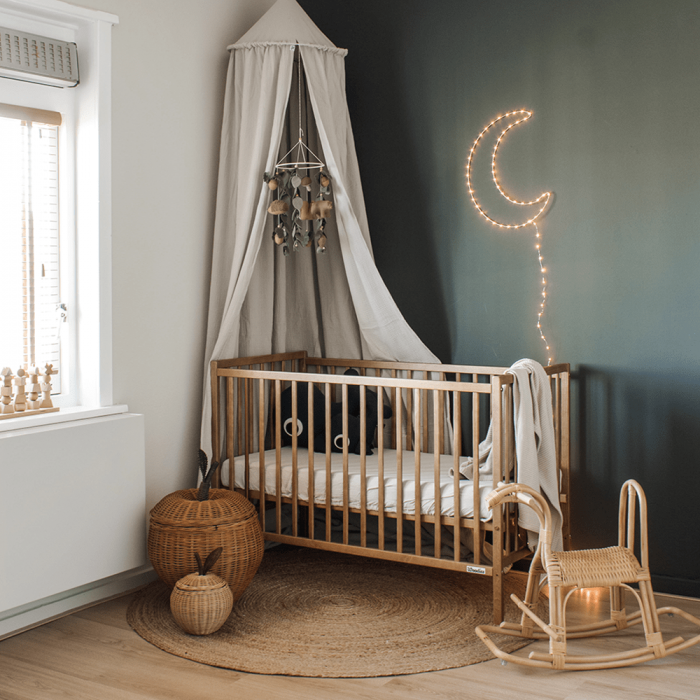 Patut din lemn pentru bebe, inaltime saltea reglabila, Stardust  Craft vintage 120×60 cm [10]