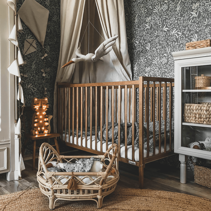 Patut din lemn pentru bebe, inaltime saltea reglabila, Stardust  Craft vintage 120×60 cm [6]