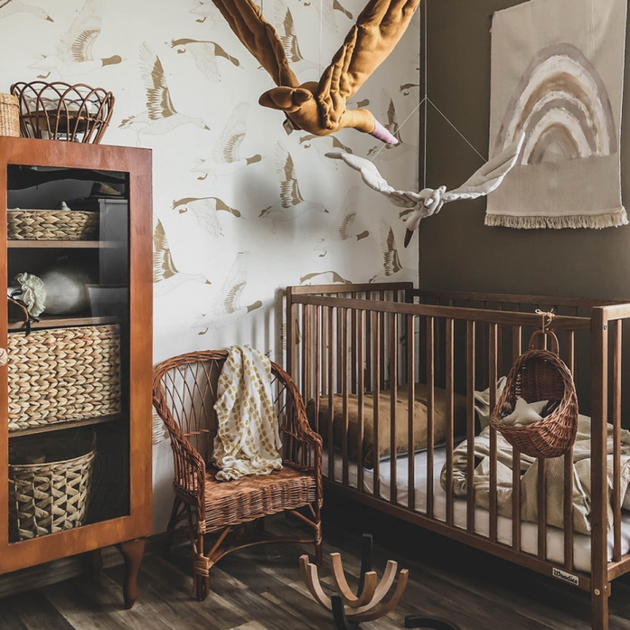 Patut din lemn pentru bebe, inaltime saltea reglabila, Stardust  Craft vintage 120×60 cm [8]