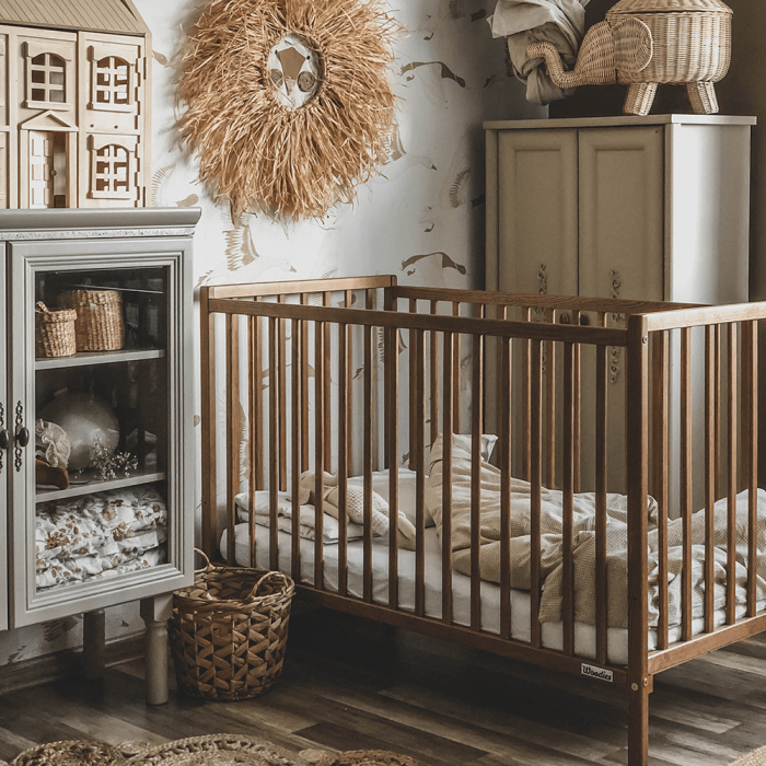 Patut din lemn pentru bebe, inaltime saltea reglabila, Stardust  Craft vintage 120×60 cm [5]