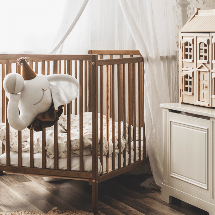 Patut din lemn pentru bebe, inaltime saltea reglabila, Stardust  Craft vintage 120×60 cm [3]