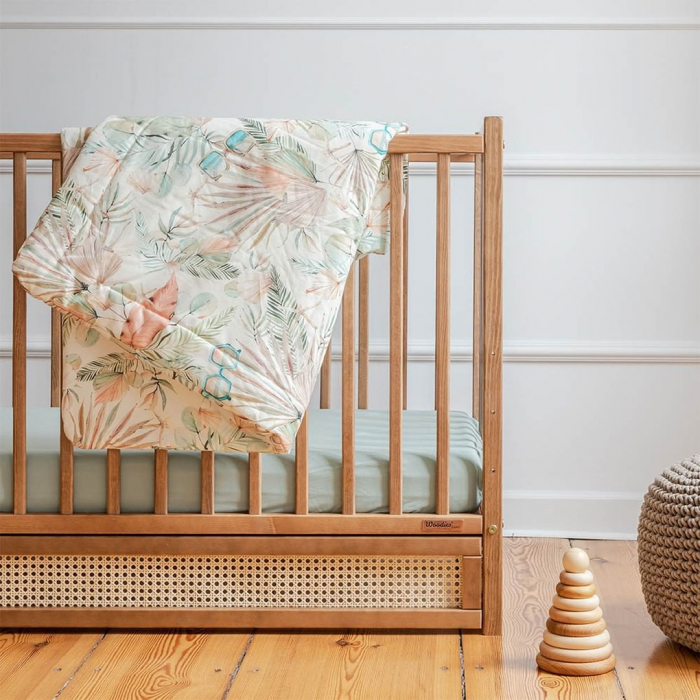 Patut cu sertar independent din lemn pentru bebe, inaltime saltea reglabila, Boho vintage 120×60 cm [13]