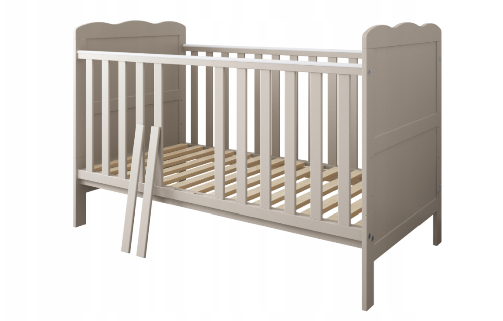 Pătuț evolutiv 140x70 cm Isabel Casmir 3in1 – pat bebe + junior + pat preșcolar, somieră reglabilă + Trepte detașabile [3]