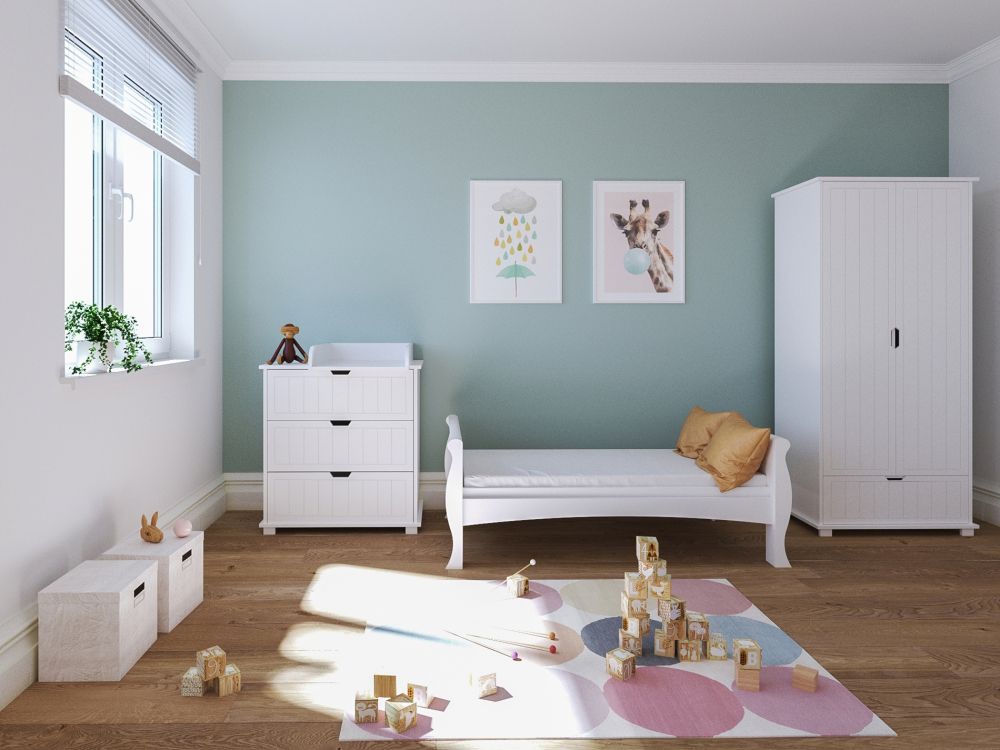 Pătuț evolutiv 140x70 cm Serenity 3in1 – pat bebe + junior + pat preșcolar, somieră reglabilă [4]