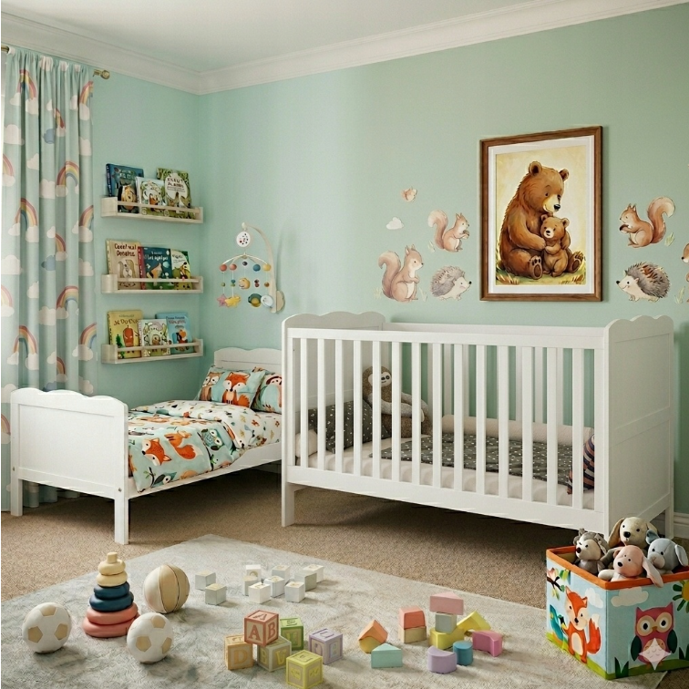 Pătuț Evolutiv 140x70cm Isabel 3în1 Alb – Pat Bebe + Junior + Pat Preșcolar, Somieră Reglabilă 3 Poziții + Trepte Detașabile | EN 716 [4]