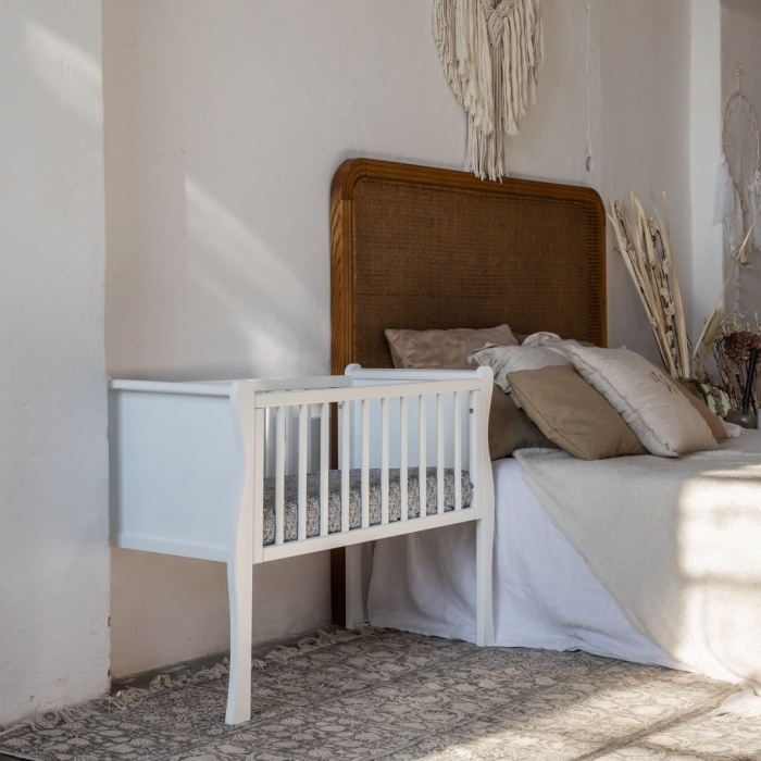 Patut balansoar, co-sleeping din lemn, Noble Alb 90 x 40 cm [9]