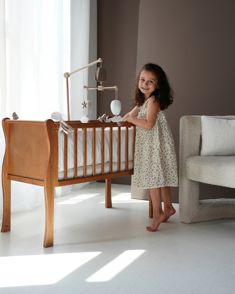 Patut mic, co-sleeping din lemn, Noble Vintage 90 x 40 cm, 0-7 luni [3]