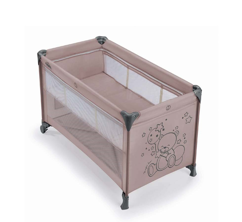 Patut pliant voiaj ultraportabil pentru copii "Pisolino", usor de transportat, ideal pentru calatorii, material rezistent cu protectii laterale si saltea inclusa, Orso Bolle [2]