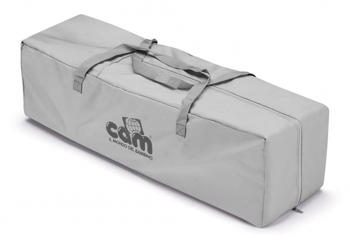 Patut pliant voiaj ultraportabil pentru copii "Sonno", usor de transportat, ideal pentru calatorii, material rezistent cu protectii laterale si saltea inclusa, Bej [2]