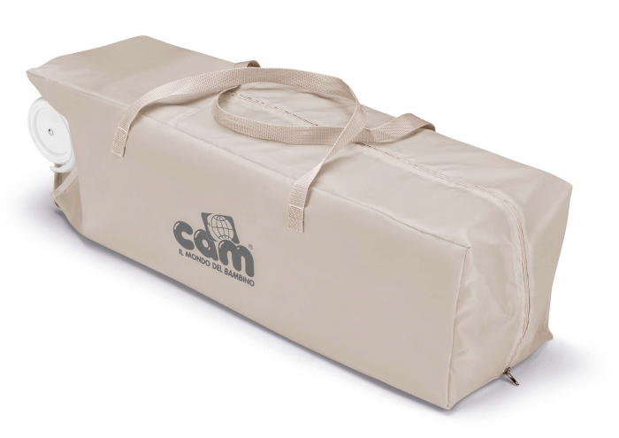 Patut pliant voiaj ultraportabil pentru copii "Pisolino", usor de transportat, ideal pentru calatorii, material rezistent cu protectii laterale si saltea inclusa, Gri [2]