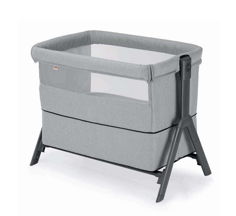 Patut, Sempreconte Joy, co-sleeper si tarc 2 in 1, Cu laterala culisanta, Cu setare unghiulara, Cu roti, Geanta voiaj, Reglabil in 8 pozitii pe inaltime, 0-15 kg, Gri [5]