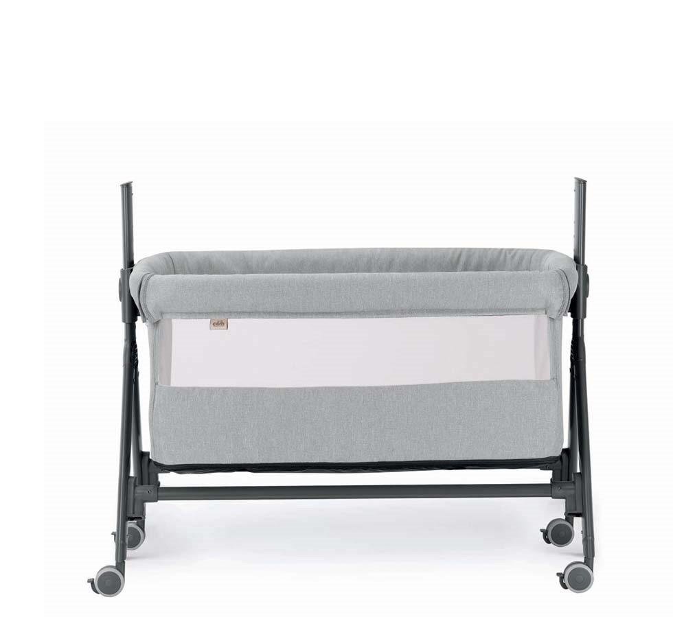 Patut, Sempreconte Joy, co-sleeper si tarc 2 in 1, Cu laterala culisanta, Cu setare unghiulara, Cu roti, Geanta voiaj, Reglabil in 8 pozitii pe inaltime, 0-15 kg, Bej [5]