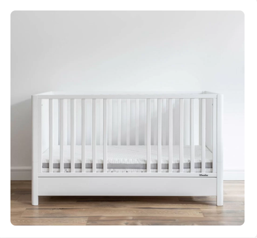 Pătuț Transformabil Woodies Safe Dreams Smooth 140x70 cm, Alb, 2în1 Bebe-Junior [5]