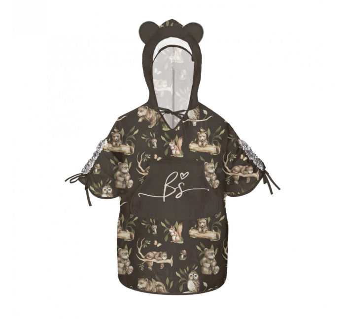 Pelerina de Ploaie pentru Copii, Poncho pentru ploaie 1,5-8 ani – Happy Bear dark [2]