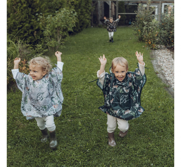 Pelerina de Ploaie pentru Copii, Poncho pentru ploaie 1,5-8 ani – Animals Garden Dark [6]