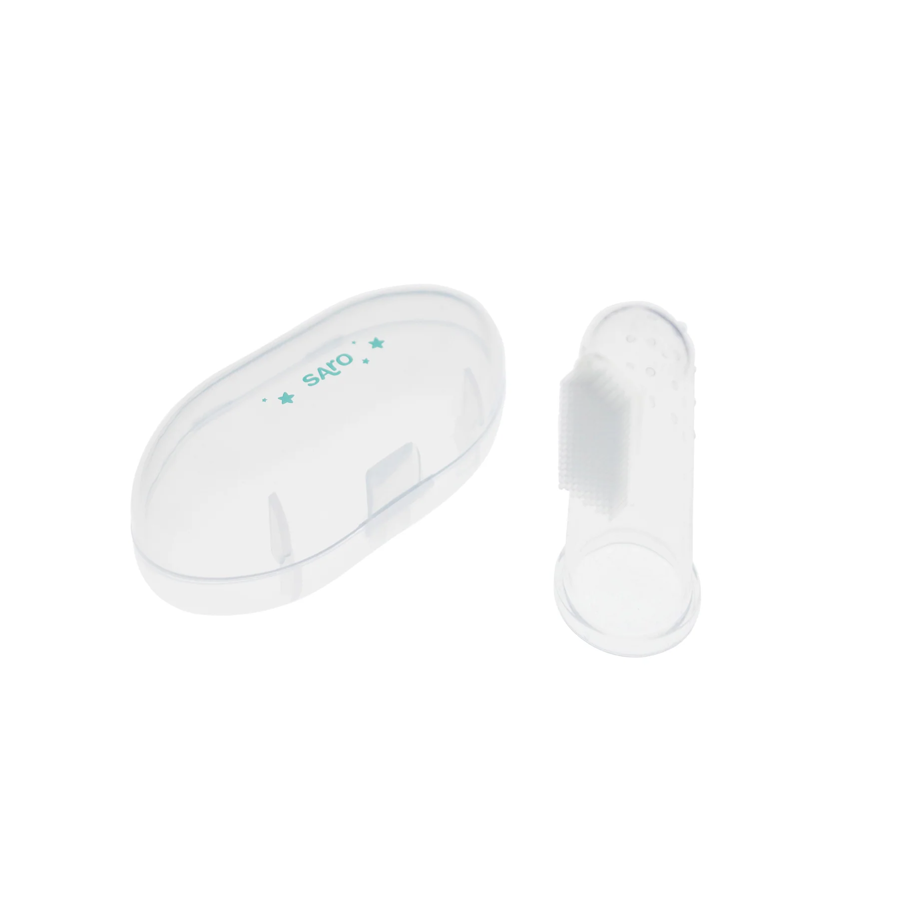 Periuta de dinti din silicon pentru folosire pe deget, include carcasa [1]