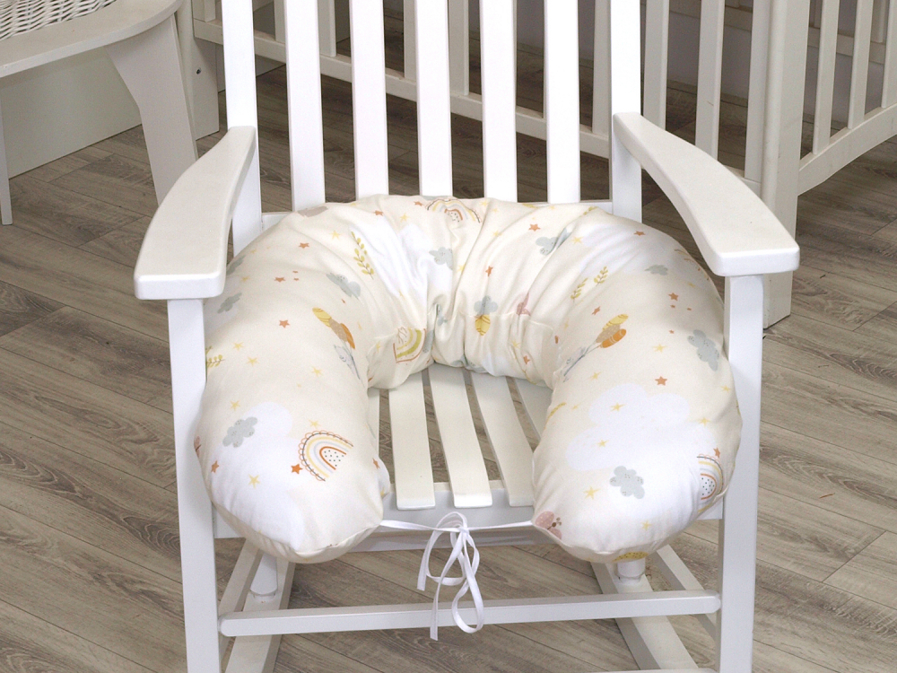 Perna pentru gravide si alaptare, husa detasabila din bambus 100% si umplutura antialergică BabySoft®, Soft Breeze, Amy [4]