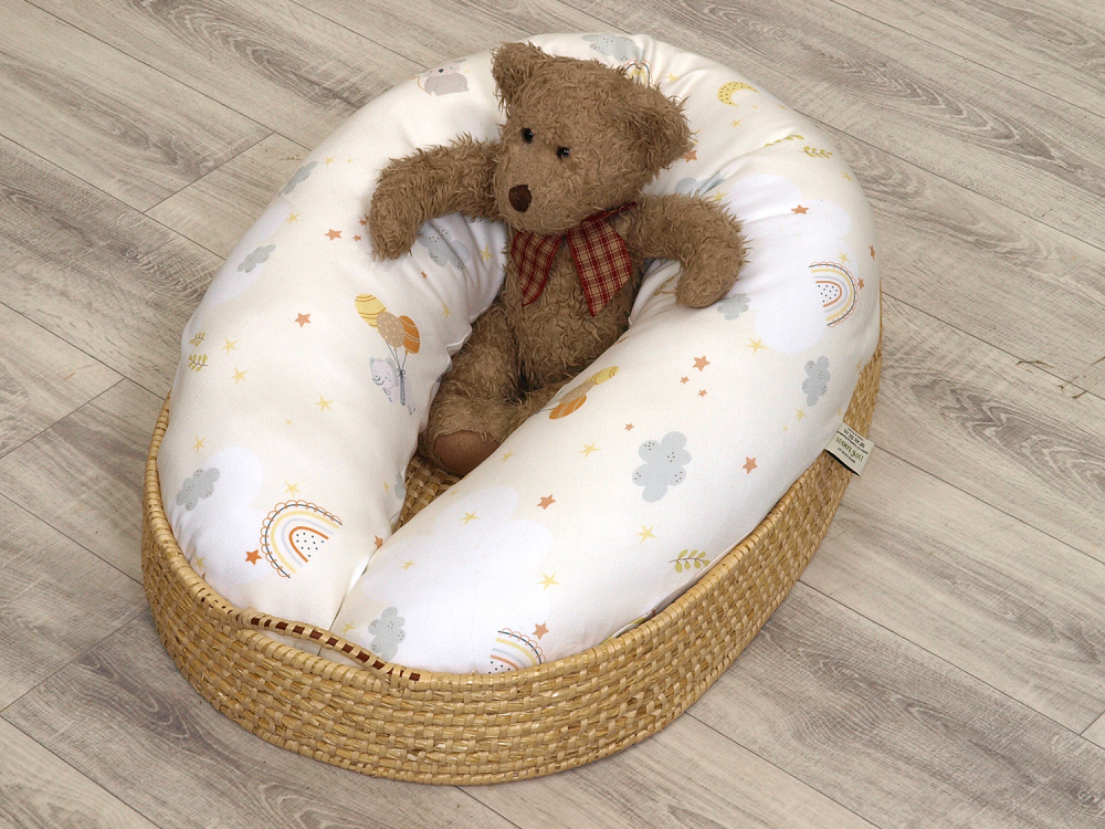 Perna pentru gravide si alaptare, husa detasabila din bambus 100% si umplutura antialergică BabySoft®, Soft Breeze, Amy [2]