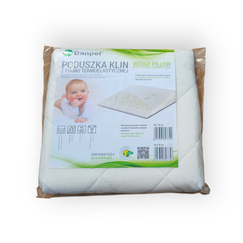 Perna memory foam, antiregurgitare pentru bebelusi, plan inclinat, Husă matlasată cu Aloe Vera, 40x38cm [4]