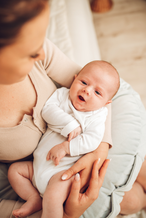 Perna pentru gravide si alaptare, catifea si umplutura antialergică, Big cu buzunare, Gri, BabySteps [10]