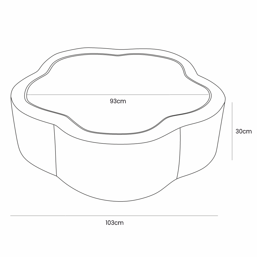 Piscină cu bile MeowBaby® Easter Garden – Aesthetic Ecru Flower, spumă moale, ecru, personalizabilă cu 200 bile incluse [6]