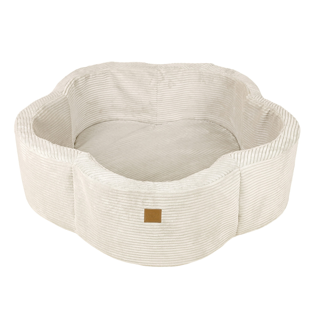 Piscină cu bile MeowBaby® Vanilla Sage – Aesthetic Vanilla Flower, spumă moale, ecru, 200 bile incluse [2]