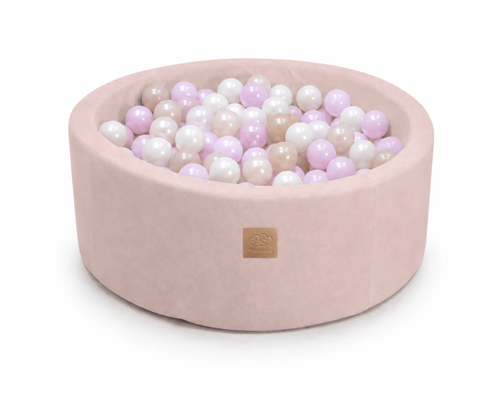 Piscină cu Bile Outzy MeowBaby 90x30cm Roz (Rosy Dune Pink) – 200 Bile Incluse (Culoare la Alegere), Husă Detașabilă Lavabilă, Interior/Exterior [4]