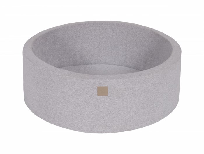Piscina uscata cu 200 de bile (Galben, Rosu, Verde, Portocaliu, Blue) MeowBaby®, Happy Friends, 90x30 cm, Gri deschis [5]