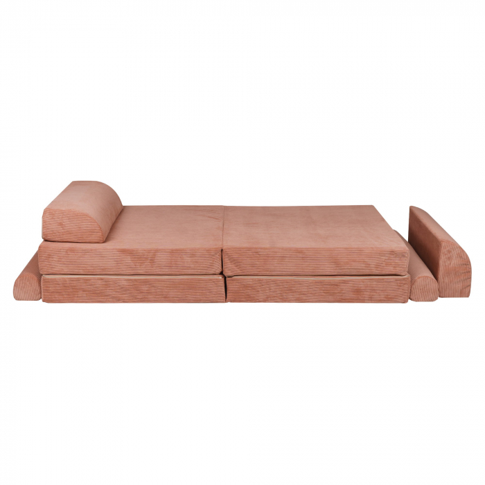 Playset Modular Canapea Premium Velur reiat / corduroy spuma – Caramiziu [7]