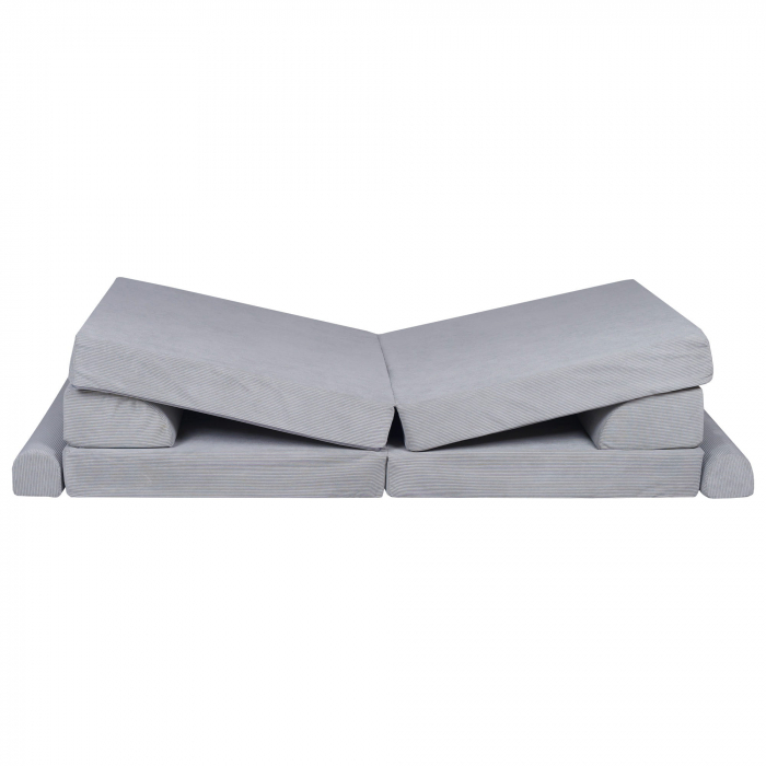 Playset Modular Canapea Premium Velur reiat / corduroy  spuma – Gri [5]