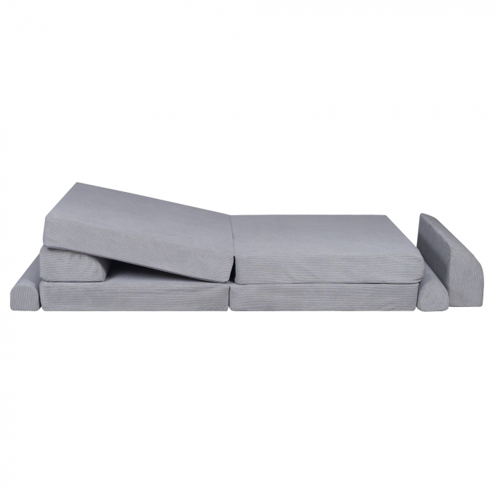Playset Modular Canapea Premium Velur reiat / corduroy  spuma – Gri [4]