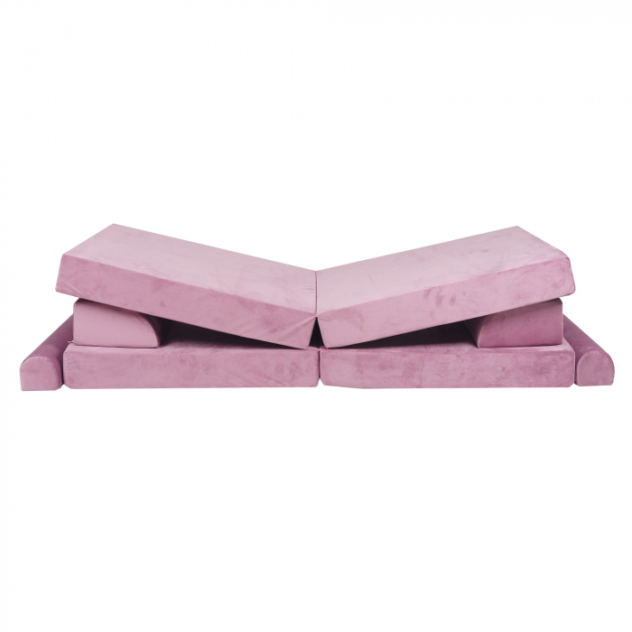 Playset Modular Canapea Premium Velvet spuma – Roz [5]