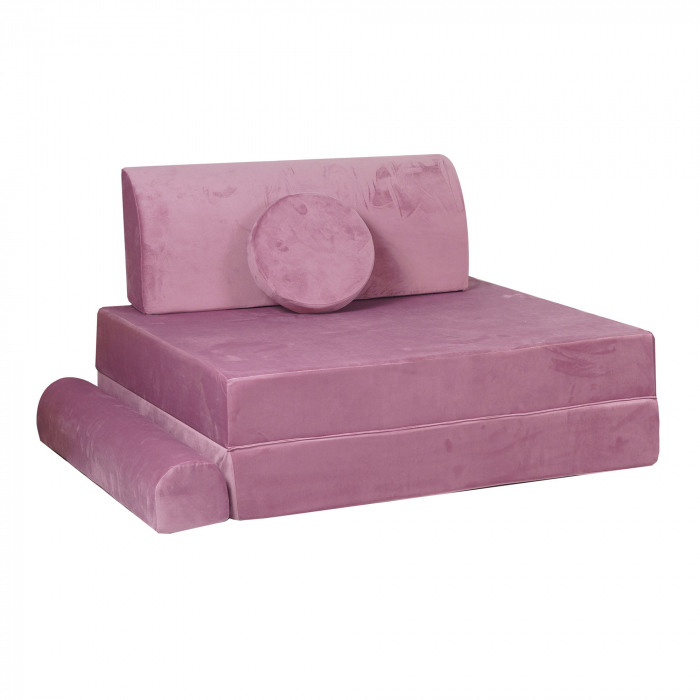 Playset Modular Canapea Premium Velvet spuma – Roz [7]