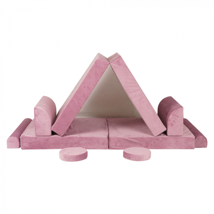 Playset Modular Canapea Premium Velvet spuma – Roz [6]