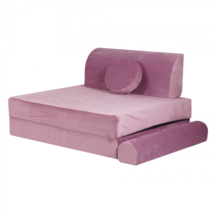 Playset Modular Canapea Premium Velvet spuma – Roz [8]