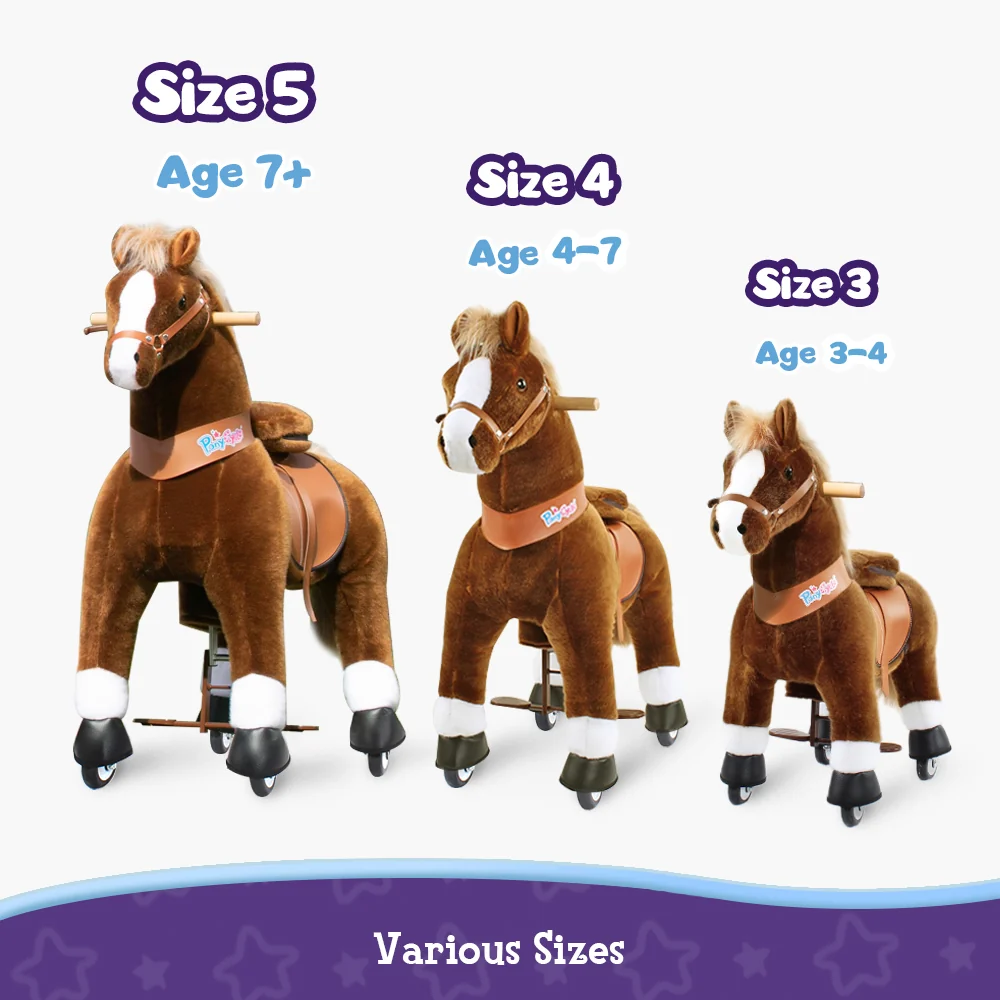 PonyCycle Model U Cal Maro - Ponei Ride-On pentru Copii, 3-4 ani, Size 3, maxim 25 kg [5]