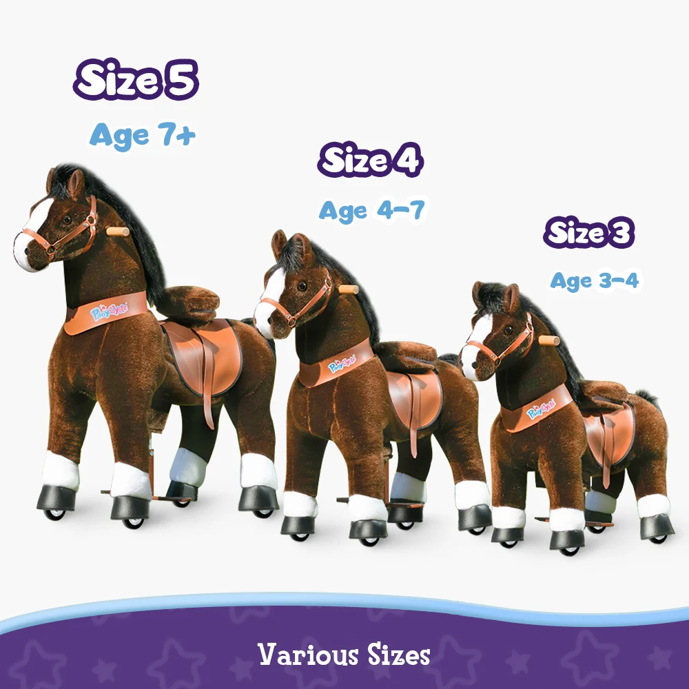 PonyCycle Model U Maro Ciocolatiu - Ponei Ride-On pentru Copii, 4-7 ani, Size 4, maxim 40 kg [5]