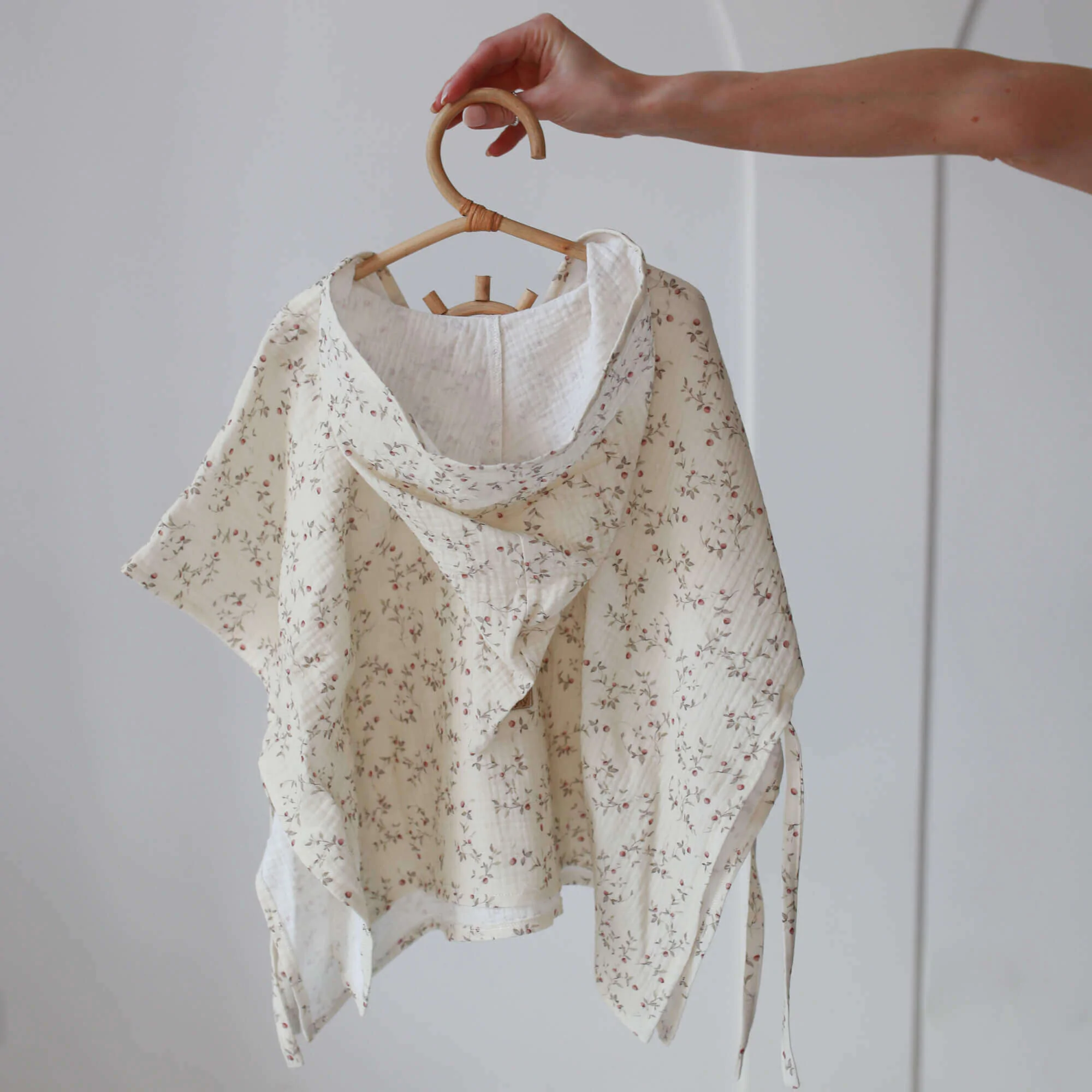 Prosop din bumbac muselina cu gluga pentru copii, Poncho,  Twiggy Dream, S 2-3 ani [2]