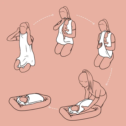 Prosop din fibra de bambus cu gluga pentru bebelusi si copii, Hands-free, Princess Pink, 85x85cm [3]