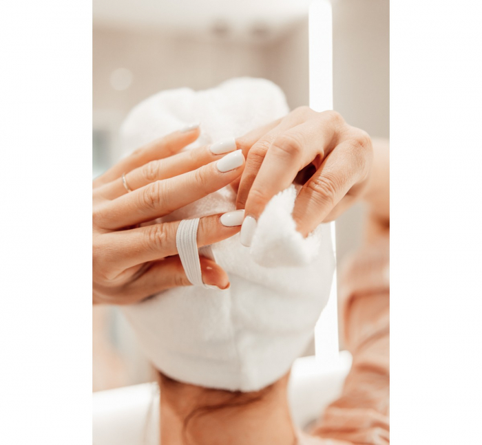 Prosop Turban din bambus pentru mamici si copii – Sepia Rose [6]