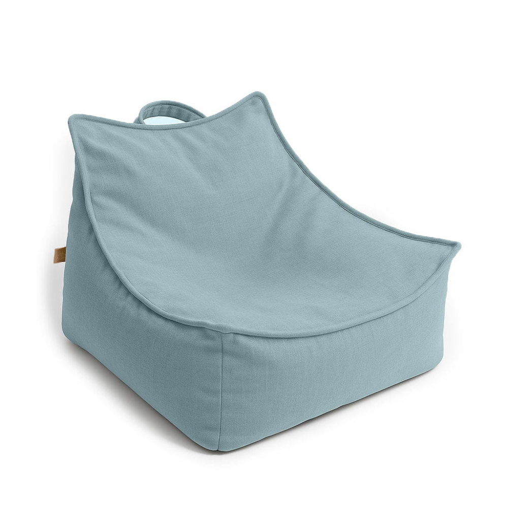 Puf Premium Copii MeowBaby® Outzy Sako Bag Cloudberry Sky Blue – Fotoliu Bean Bag Indoor & Outdoor pentru Relaxare și Joacă [2]