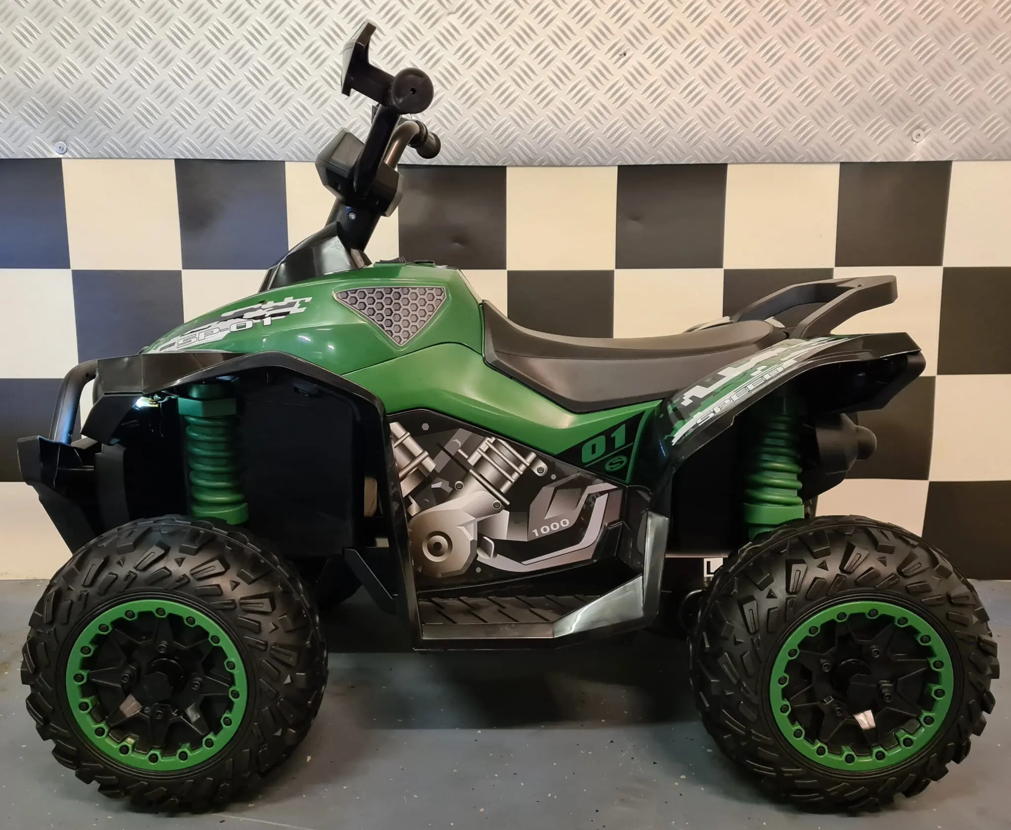 Quad Electric Copii Phyton 12V, Camuflaj, 2 Motoare 35W, 2 Viteze 3-6km/h, Lumini Față, 3-5 ani [7]
