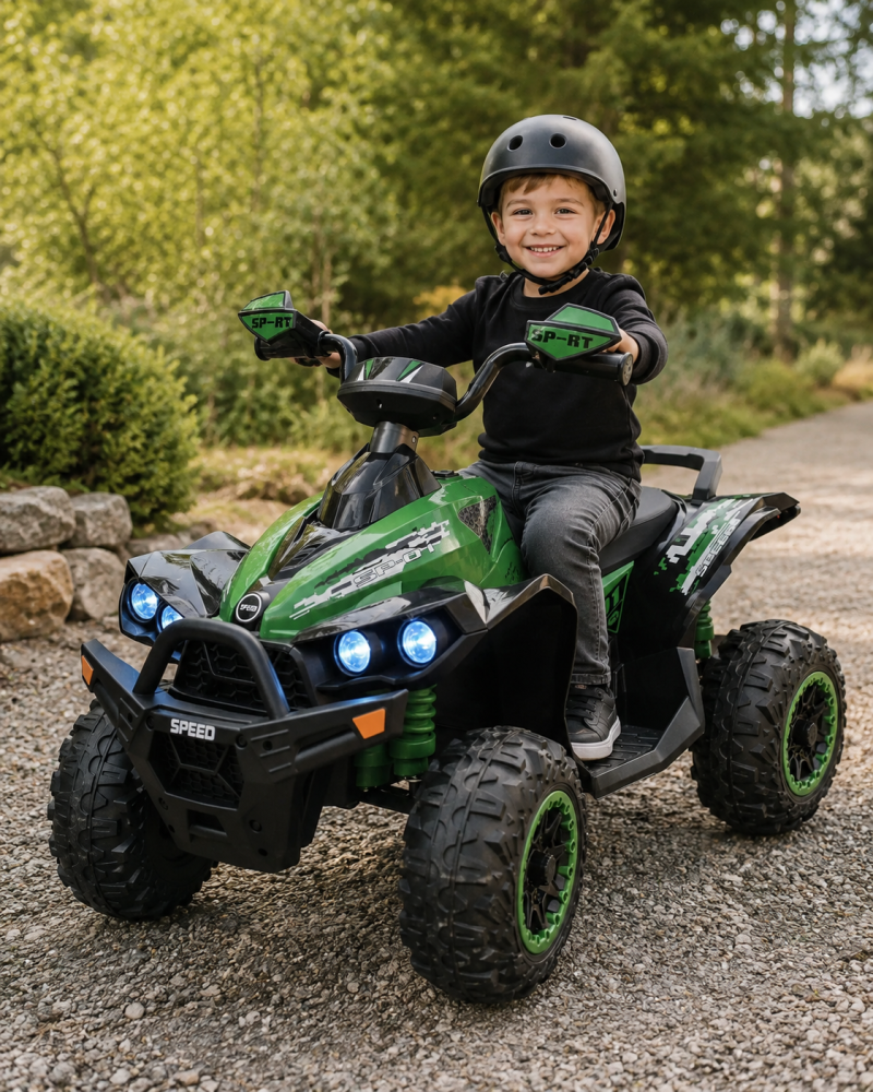 Quad Electric Copii Phyton 12V, Camuflaj, 2 Motoare 35W, 2 Viteze 3-6km/h, Lumini Față, 3-5 ani [3]