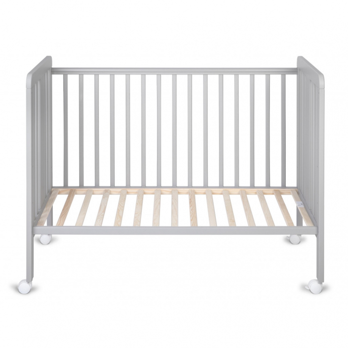 Patut din lemn pentru bebe, inaltime saltea reglabila, Star Baby Gri 120x60 cm [14]