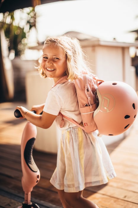 Rucsac multifunctional pentru copii, rucsac de mana, spate sau atasabil la trotineta - Rose, 1-5 ani, 9L [7]