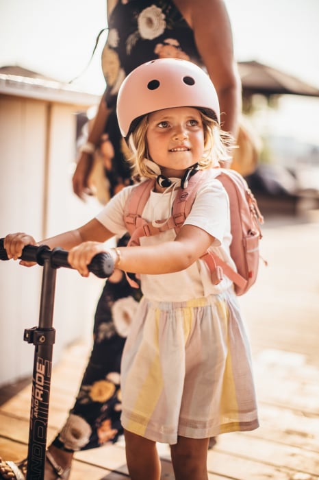 Rucsac multifunctional pentru copii, rucsac de mana, spate sau atasabil la trotineta - Rose, 1-5 ani, 9L [6]